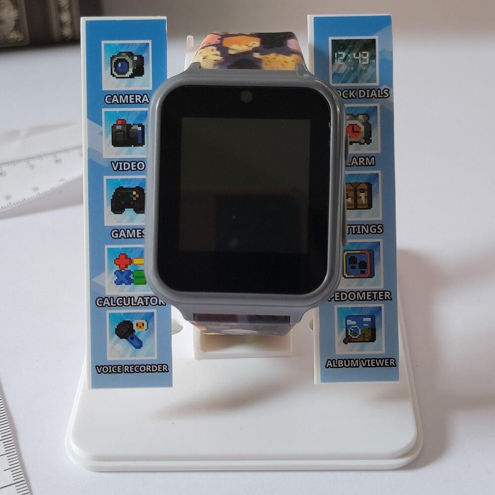 Minecraft Boys Digital Watch Gray Camera Games Alarm Pedometer Multicolor Band
